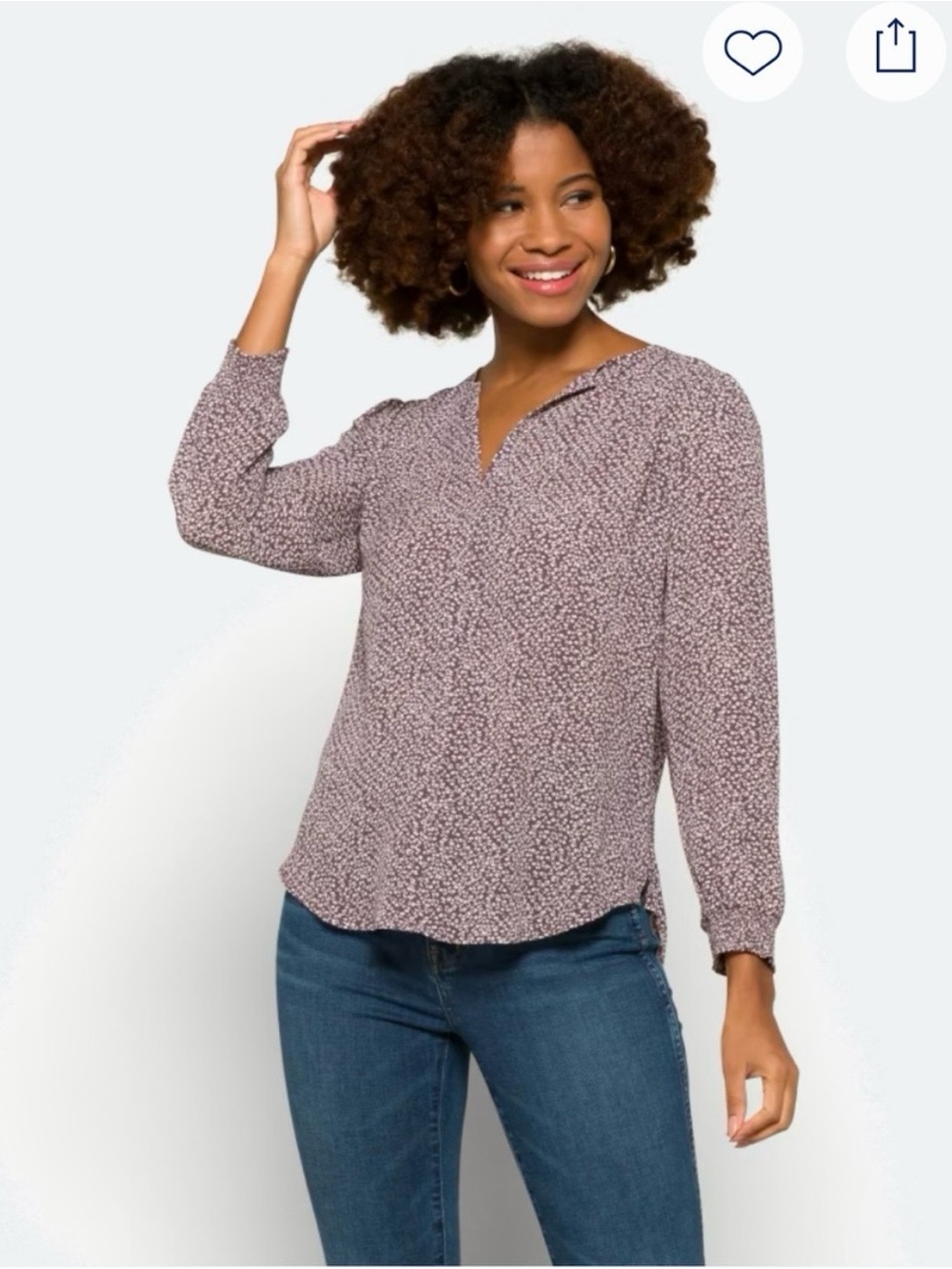 NWT mauve floral blouse